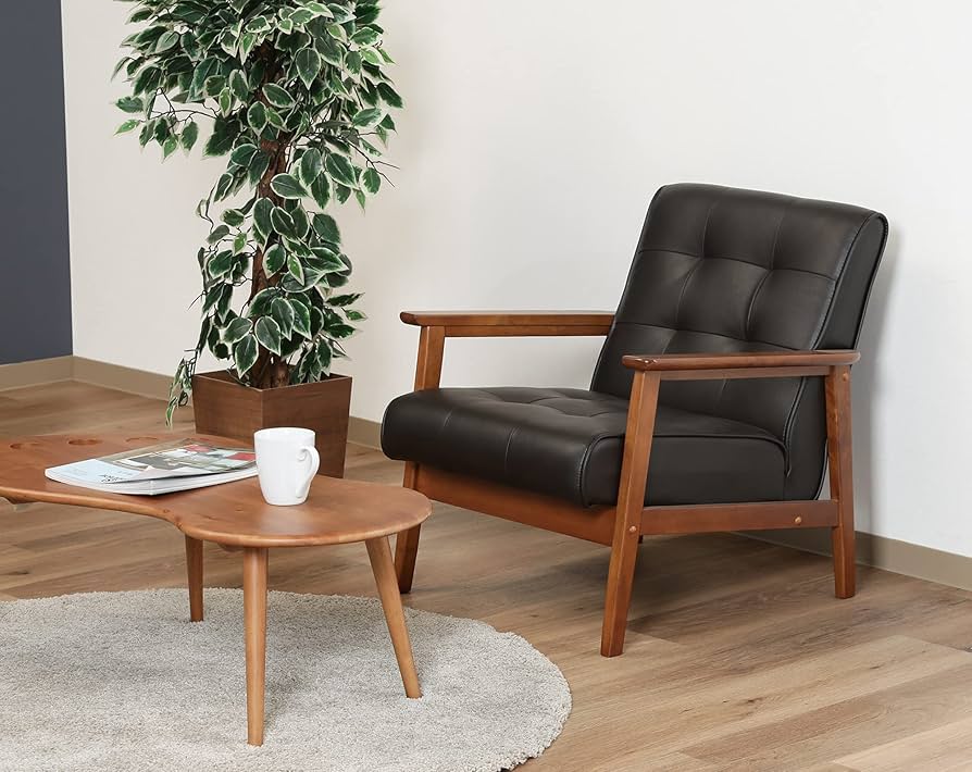 不二貿易 ソファ 1人掛け ソファー 一人掛け 肘付き ダークブラウン つ185 Amazon｜不二貿易 ソファ 1人掛け ソファー 一人掛け 肘付き 幅