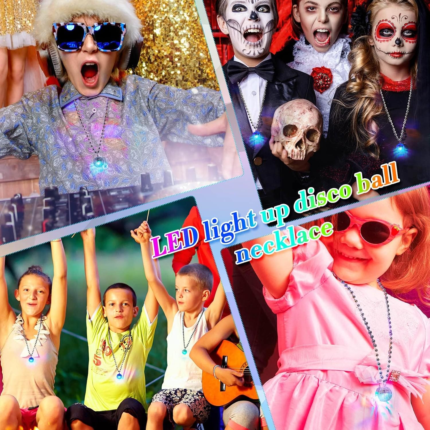 Henoyso Pcs LED Disco Ball Necklaces Light up Kuwait Ubuy