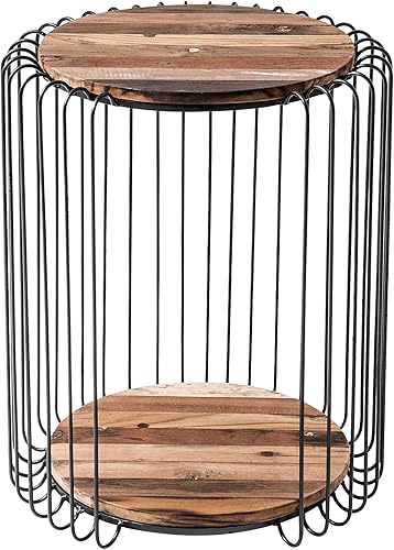 Miniatura 2 de NovaSolo Barca Boat Mesa auxiliar redonda de madera en color natural