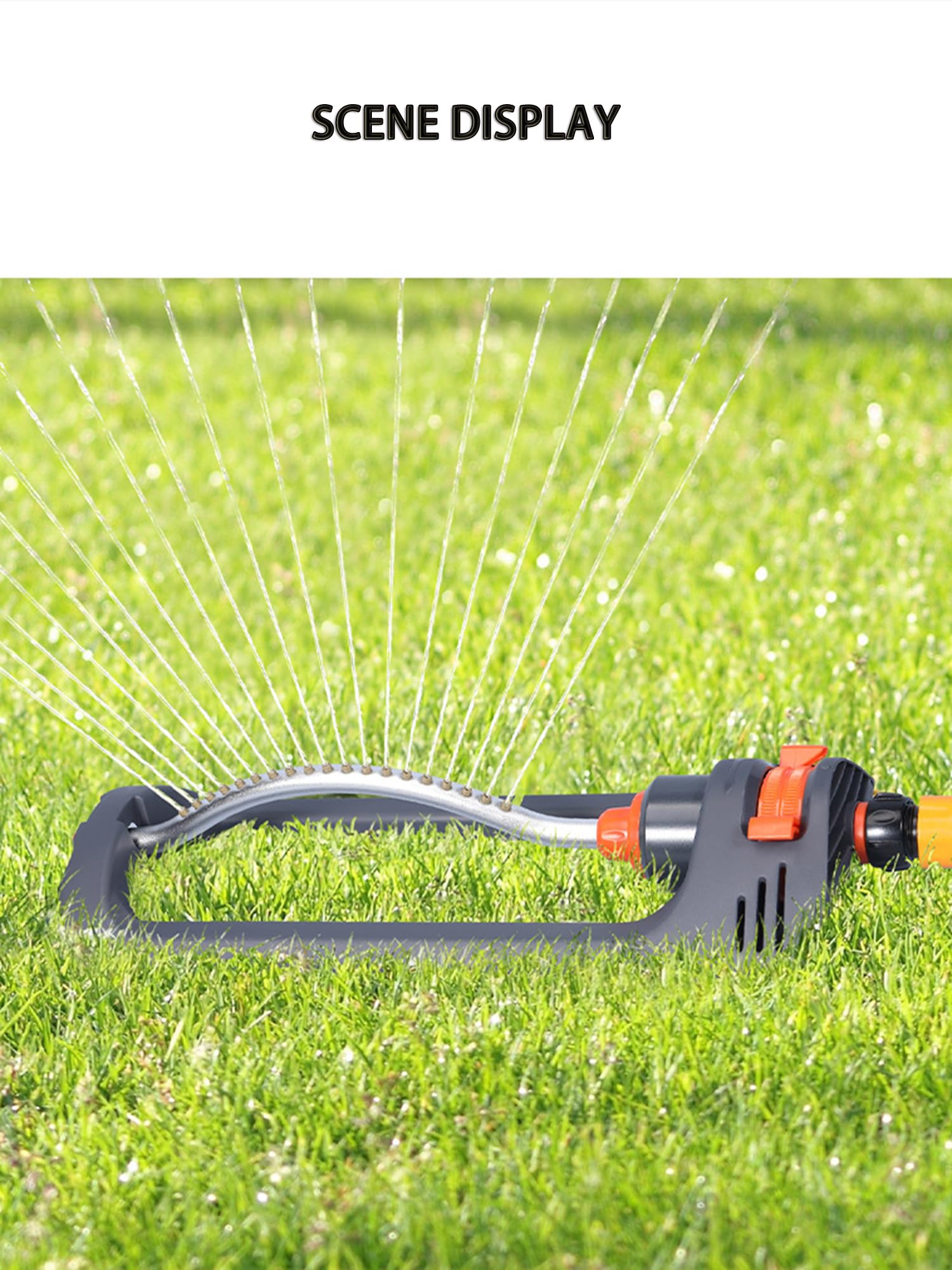 Oszillierender Sprinkler Verstellbarer, Rasensprenger mit automatischer Oszillation und 360°-Drehung Filter, Mehrfarbig, for den Garten