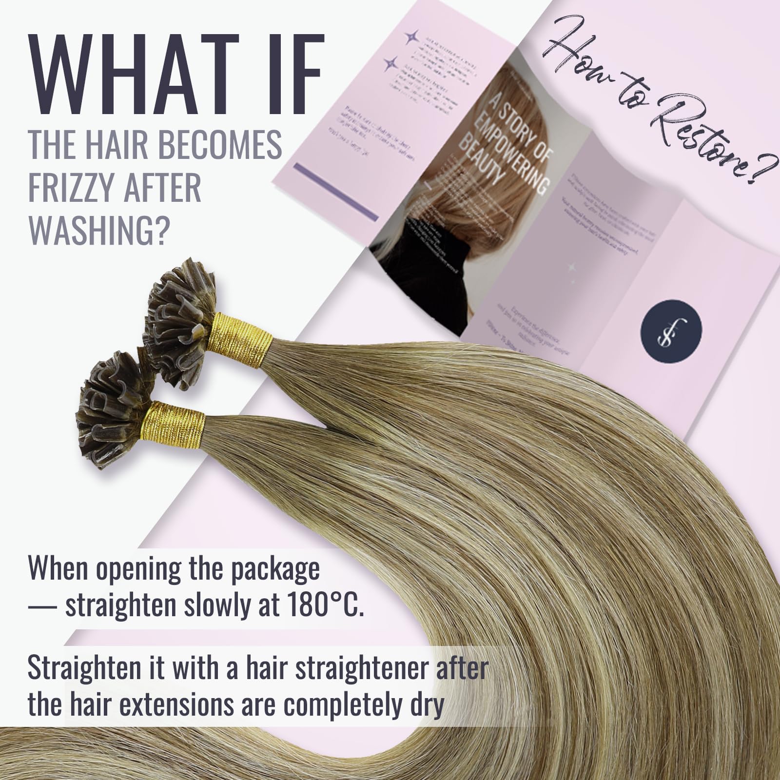 Fshine Capelli Veri Extension Cheratina 50g 50CM Balayage Marrone Chiaro Highlights Ash Blonde Lisci Brasiliani Capelli Color 2 Extension 1g/ciocca U-Tip Remy Extension Capelli Veri