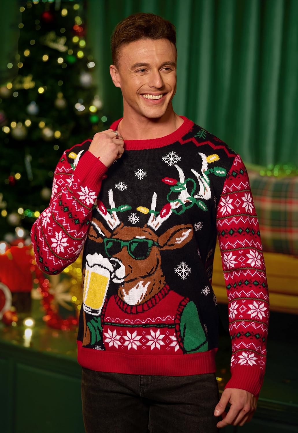 Arvilhill Men's Christmas Sweaters Holiday Funny Ugly Knitted Pullovers (S-3XL) - Image 2