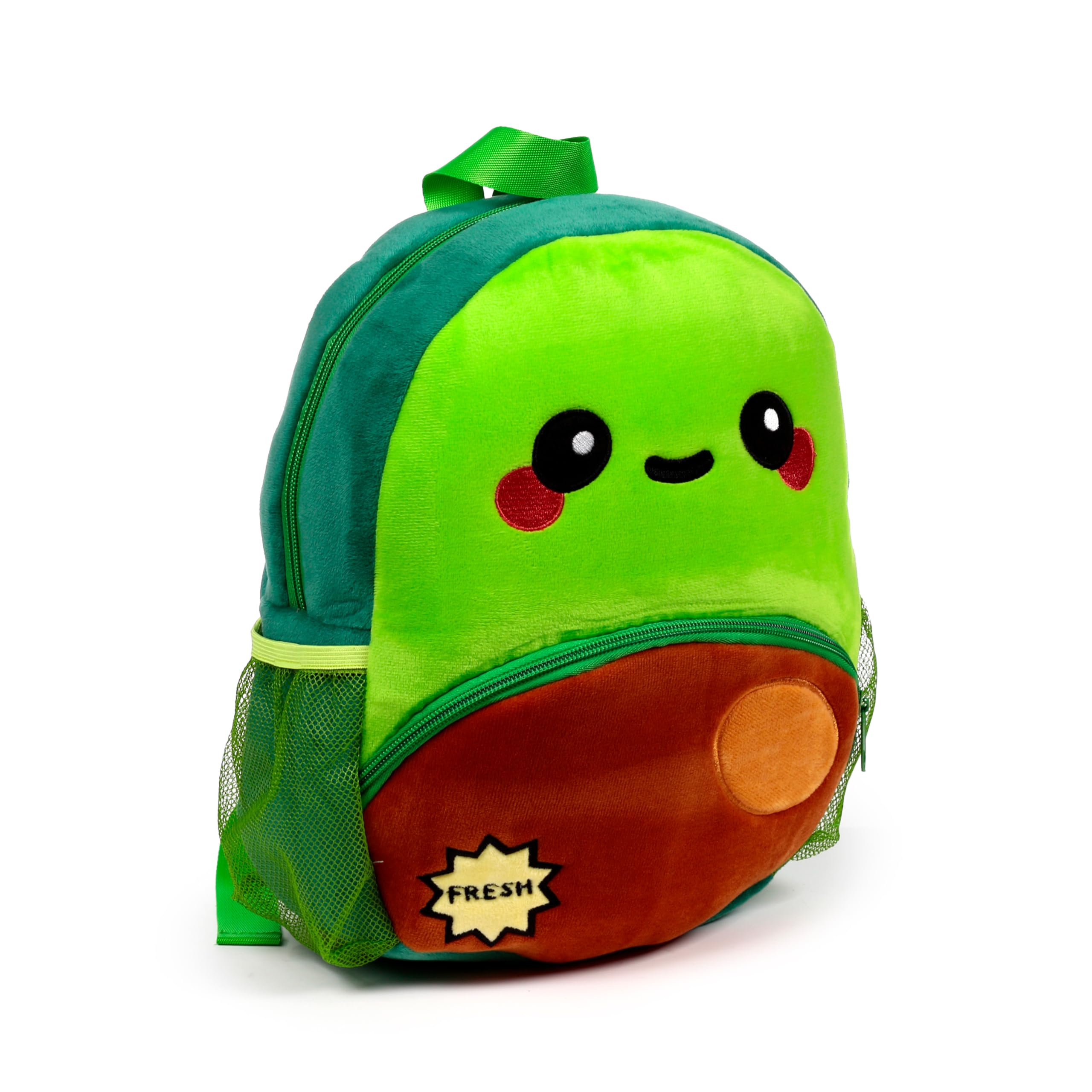 Puckator Foodiemals Pedro the Avocado Plush Rucksack Backpack - Children's Backpacks - Small Luggage Bag Travel Backpack Backpack For School Toddler Kids Backpack Cute Bags Nursery Backpack Back Pack