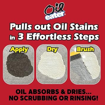 Overnight Stain Remover for Cleaning Oil Stains on Concrete, Driveway, Pavers & Garage Floors,White, AOD3232301