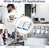 Vista 7 de zavekia Paquete de 4 tarjetas de visita, 8 bolsillos acrílicos para escritorio