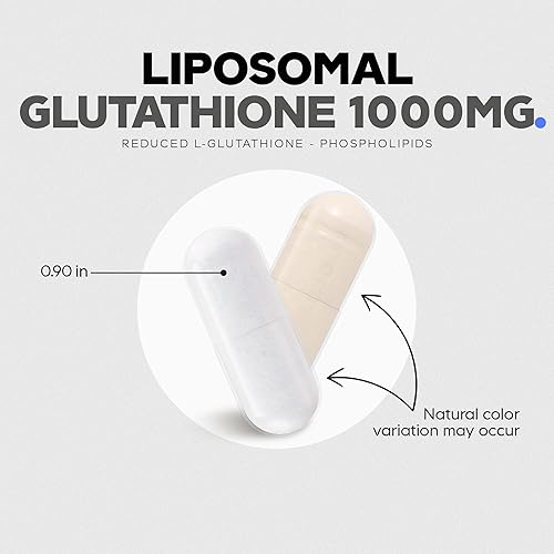 Miniatura 6 de Codeage Liposomal Glutathione 1000 mg Supplement, High-Potency Reduced L-Glutathione - Liposomal Delivery - Phospholipids - Non-GMO, Gluten-Free -