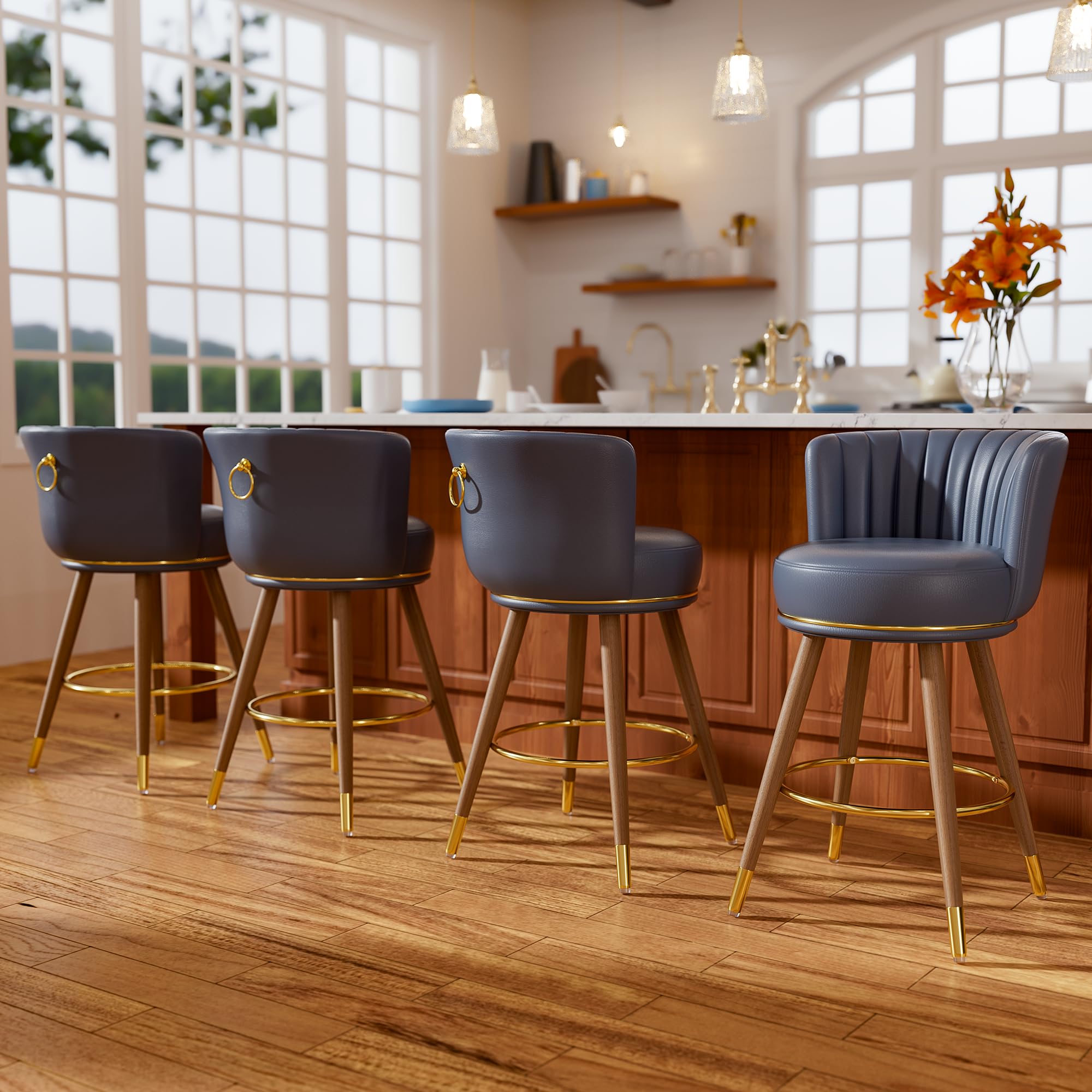Amazon.com: SeekFancy Counter Height Bar Stools Set of 4, 26