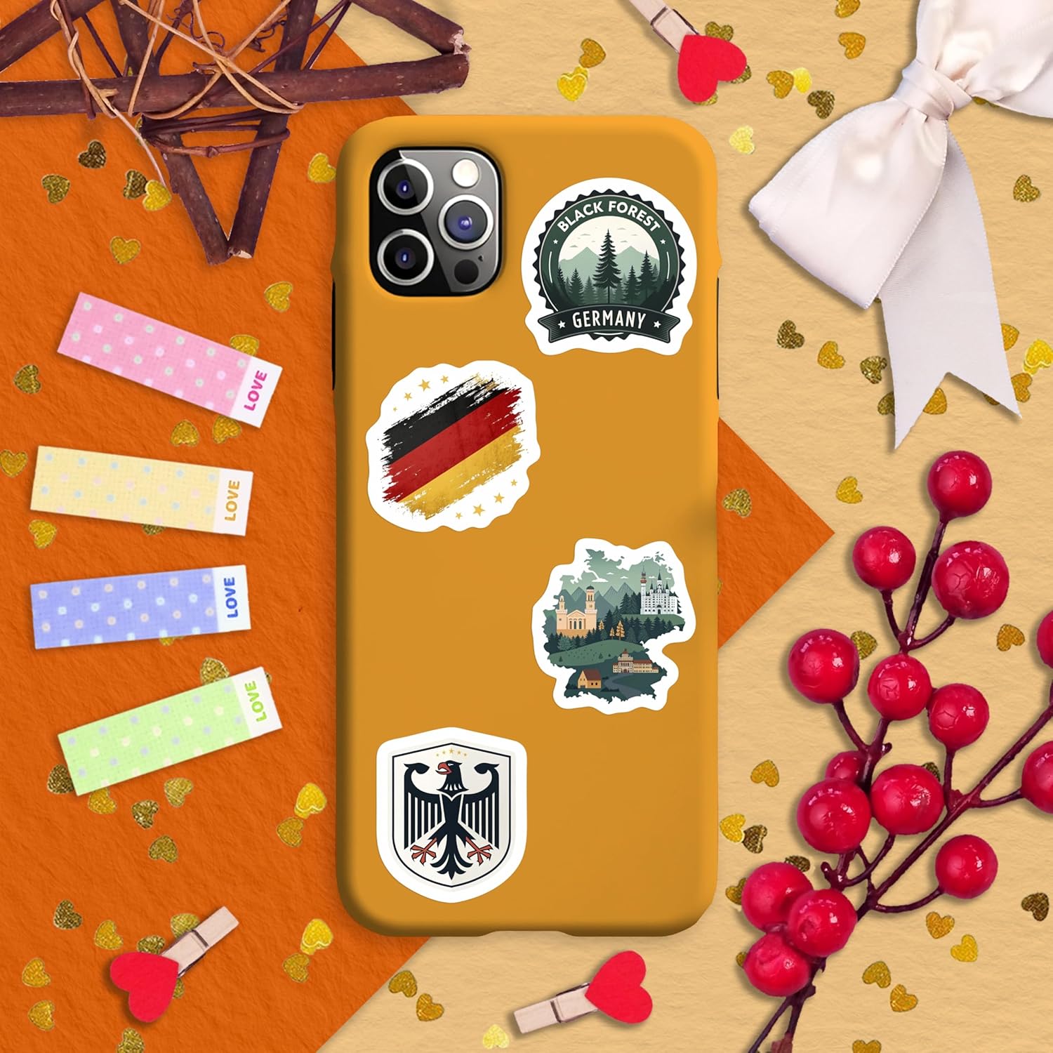 100Pcs Germany Stickers Small for Luggage, Water Bottle - Germany Party Supplies- German Stickers - Gift for Women & Men - Image 6