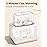 Baby Bottle Warmer, Grownsy 8-in-1 Fast Milk Warmer with Timer Breastmilk or Formula, Fits 2 Bottles, Accurate Temperature Control, with Defrost, Sterili-zing, Keep, Heat Baby Food Jars Function