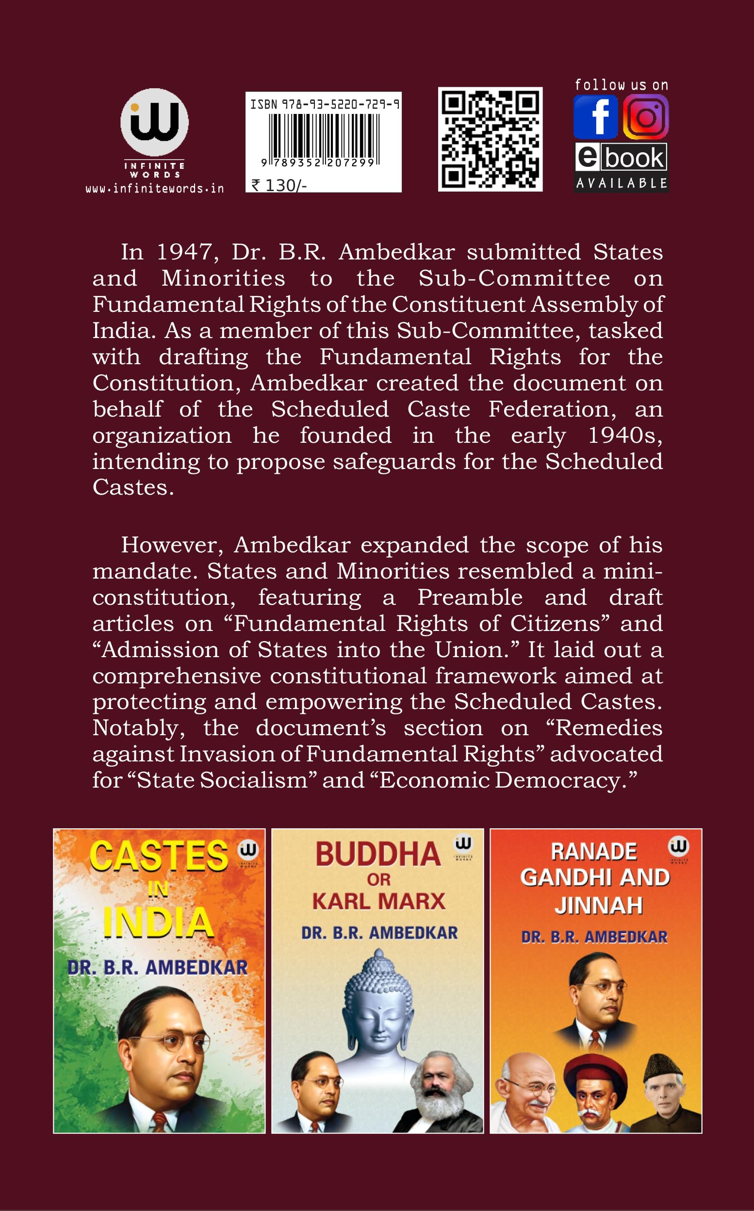Pakistan Or The Partition Of India | States and Minorities | Dr. BR Ambedkar Books | English Paperback Combo Set | The Original Edition | Budha and ... photo frame statue मुस्लिम Lang Aani b. r. 1