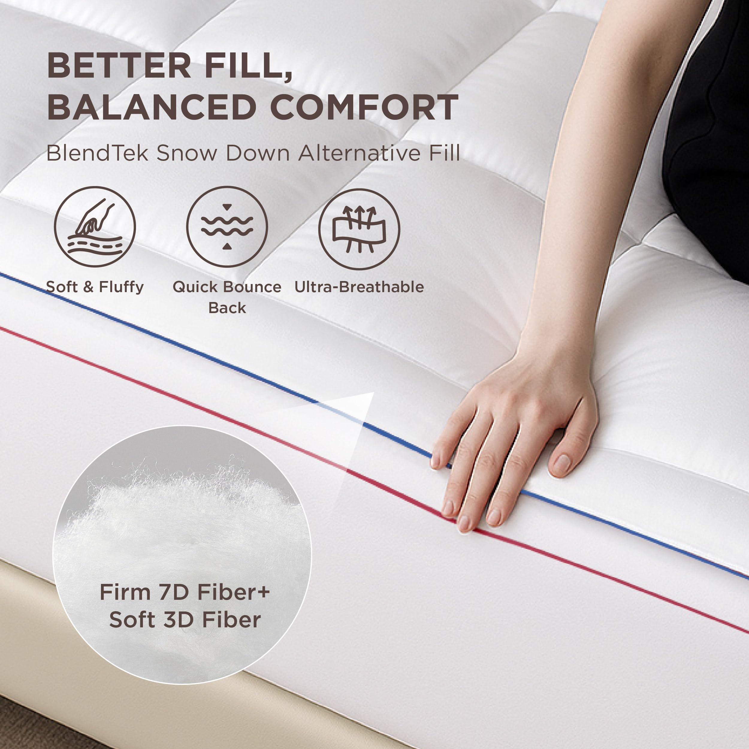 Amazon.com: Bedsure Twin Mattress Topper, 900GSM Thick Soft