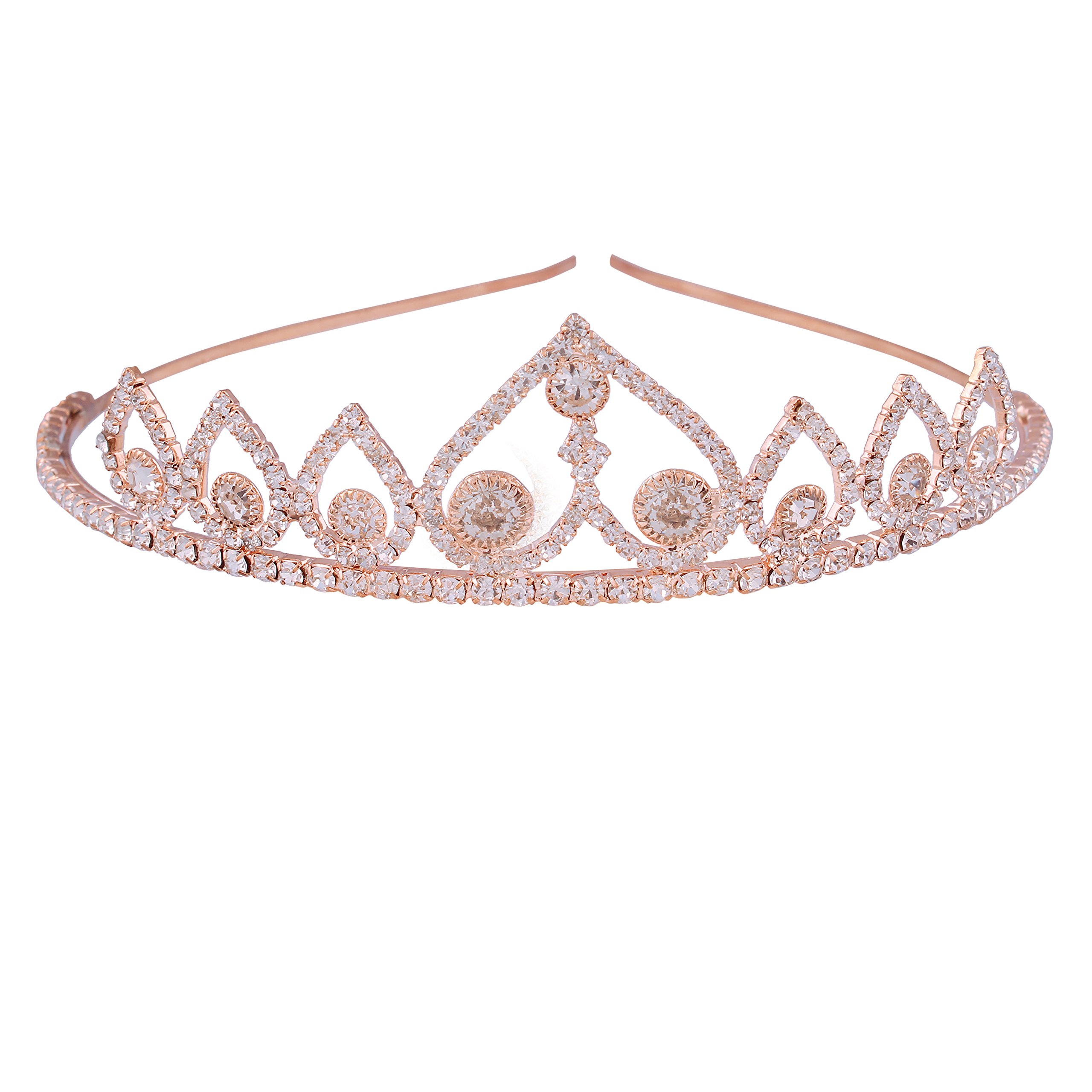 Accessher Traditional Gold Plated Stunning Rhinestones Studded Hearts Design Delicate Metallic Hair Band/Head Band/Hair Accessories for Women and Girls Pack of 1 (B079X226J8) Amazon Price History, Amazon Price Tracker