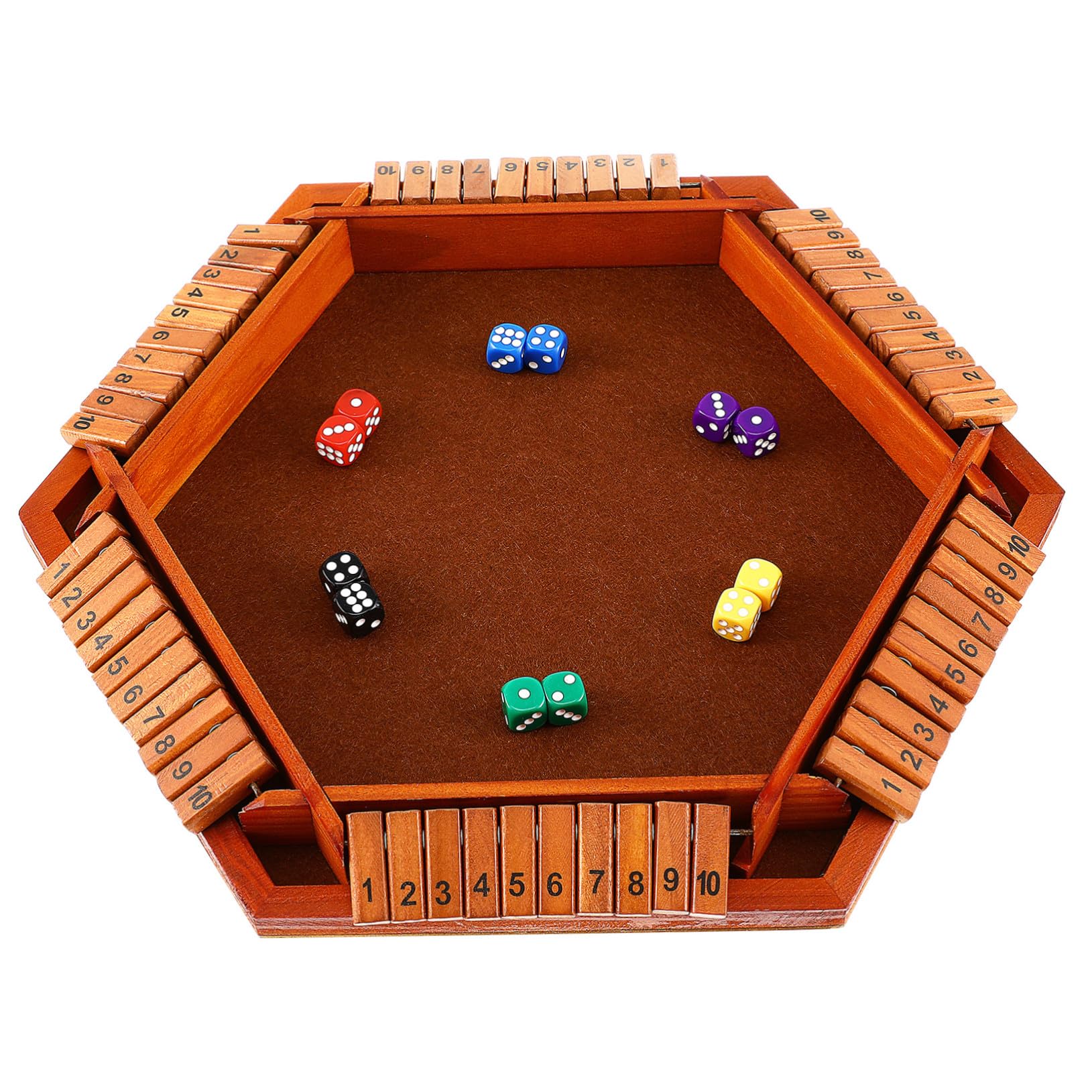 Shut The Box Gioco da Tavolo in Legno Marrone, Gioco Matematica