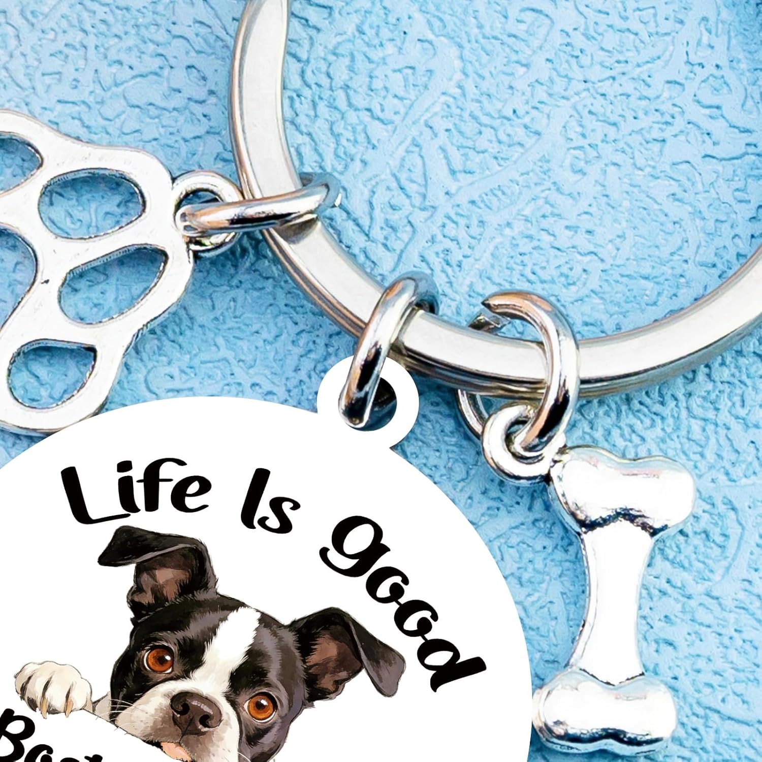 Boston Terrier Gifts for Women Men Boston Terrier Keychain Dog Mom Dog Dad Keychain Mother’s Day Valentine's Day Birthday Gift for Pet Owners Christmas Dogs Stocking Stuffers for Girls Boys - Image 7