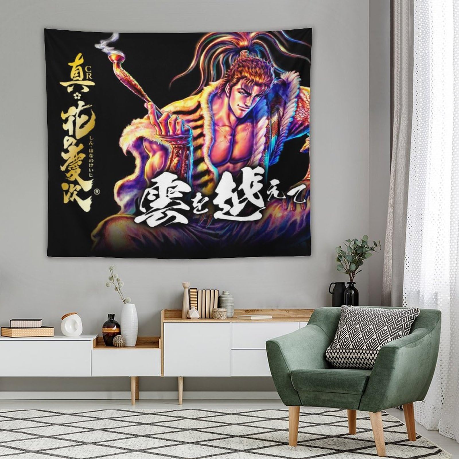 Amazon.co.jp: 花の慶次 前田慶次 タペストリー 壁掛け 人気 布