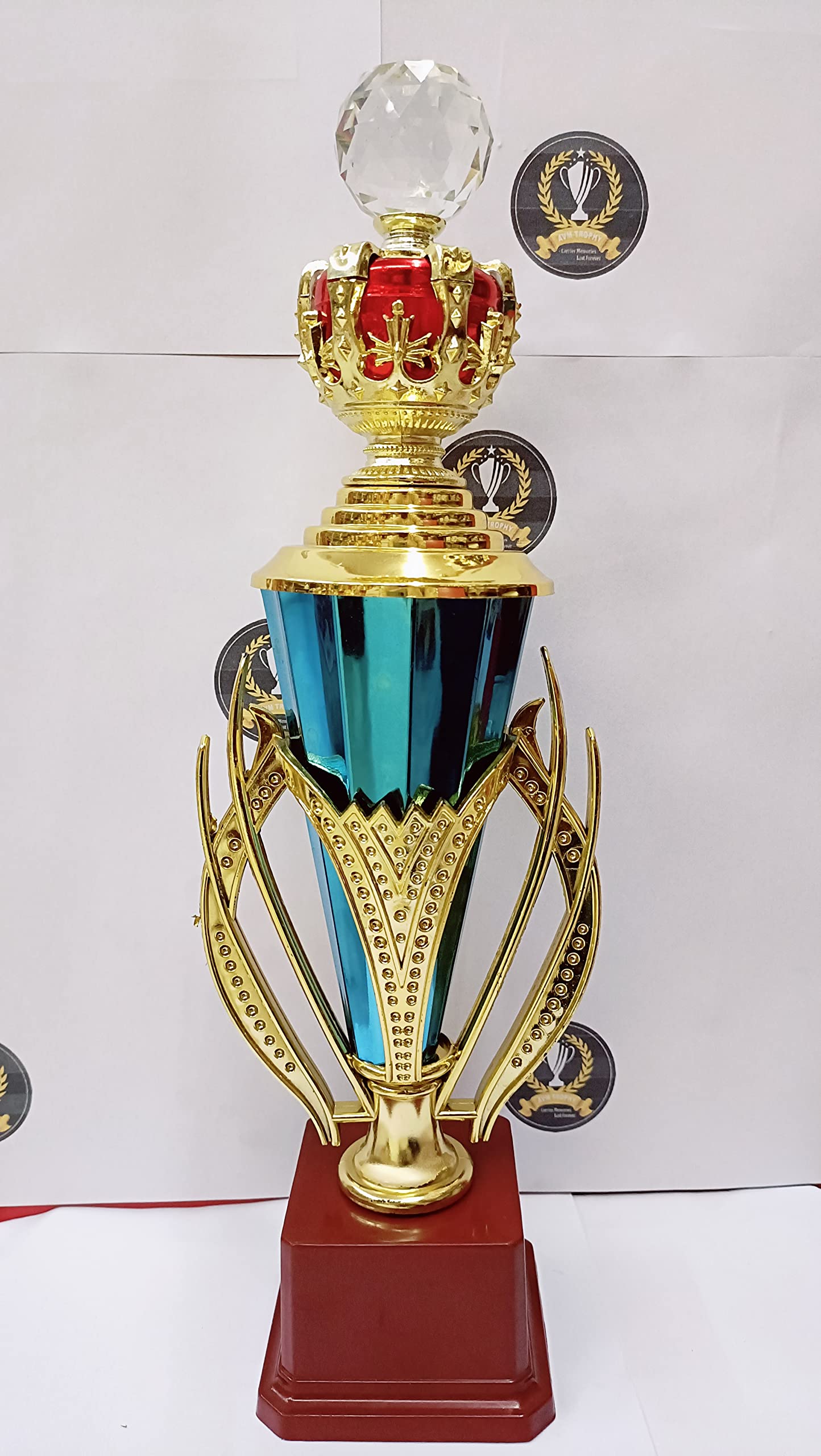 Trophy Golden Fiber Blue Cup Red Candy Diamond (B09YQGWVX1) Amazon Price History, Amazon Price Tracker