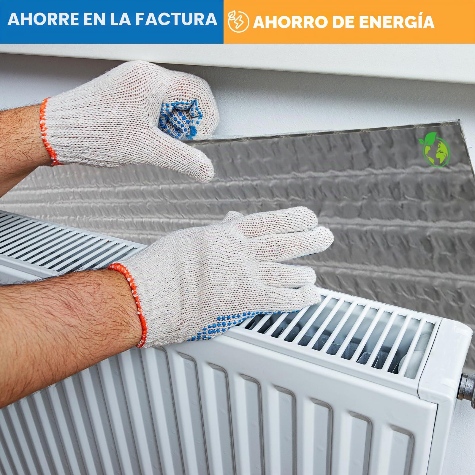 Dripex Aislante Térmico Reflexivo 0.6x10m, Aluminio Doble Cara y Burbujas 4mm, Aislamiento Radiadores para Paredes, Techo, Suelo, Furgonetas, Buhardillas, Garaje