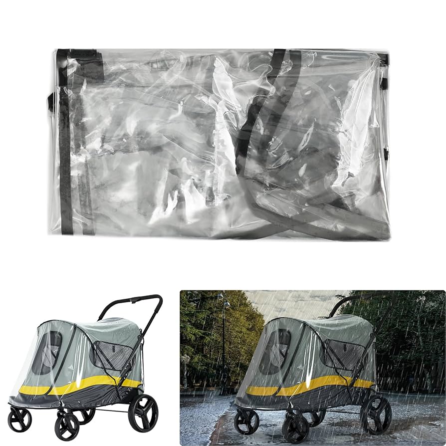 Amazon | MOTOSTAR ペットカート用 レインカバー 透明 大型 防風