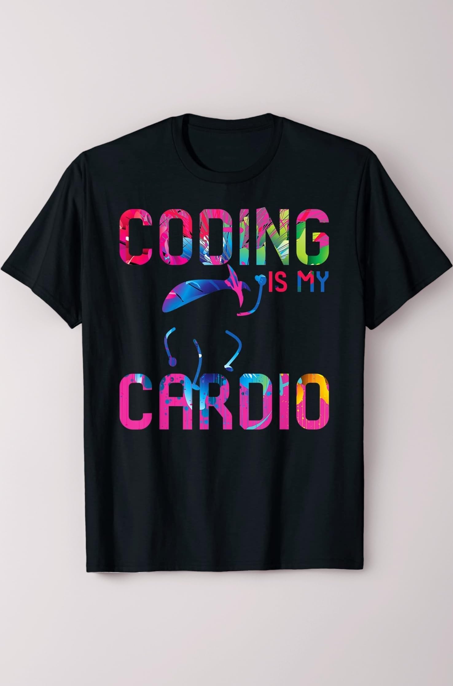 APSRA Trader Coding is My Cardio Programming Workout Software Engineer ds534 T-Shirt Cotton T-Shirt - Regular Fit, Printed T-Shirts for Men 3022 Multicolour