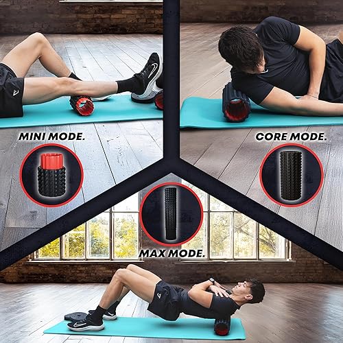 Miniatura 3 de Rodillo de espuma largo 5 en 1, rodillo trasero de 23 pulgadas de largo para terapia física con 5 opciones de longitud diferentes, puntos de