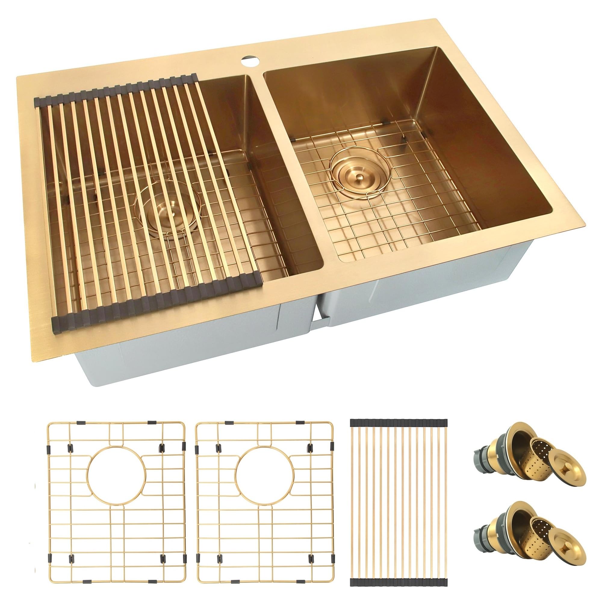 水槽 daisukemen Amazon.com: Zeesink 金色廚房水槽83.8 x 22 英吋(約83.8 x 55.9