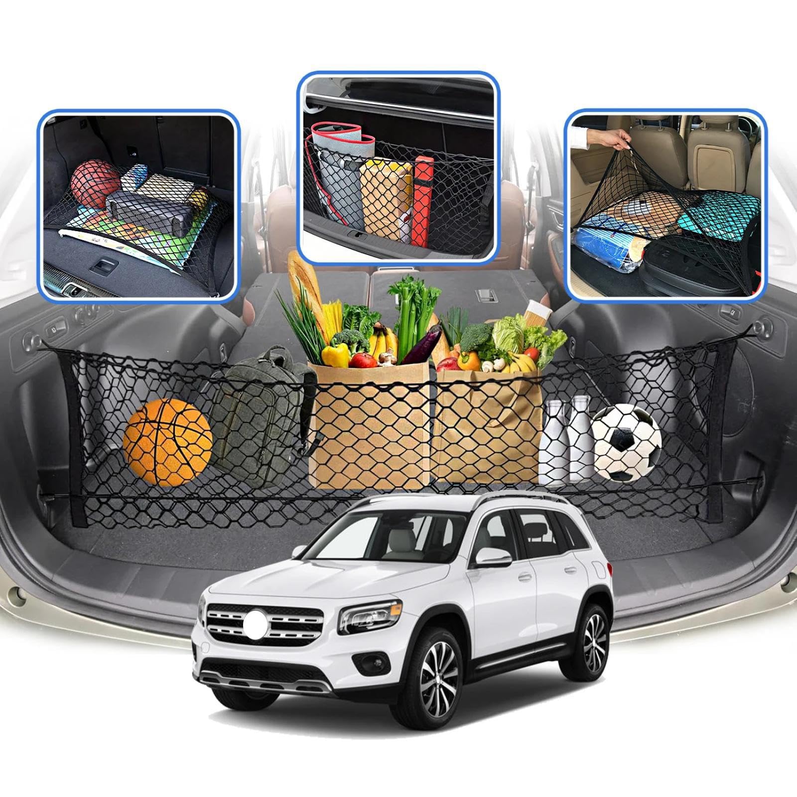 Amazon.co.jp: ラゲッジネット for メルセデスベンツ GLB用、車用