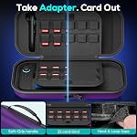 Auarte Carrying Case for Nintendo Switch 2 2025 / Switch OLED / Switch | Adapter and Joypad Storage, Travel Case for Switch 2 Console with 22 Game Card Storage, Purple
