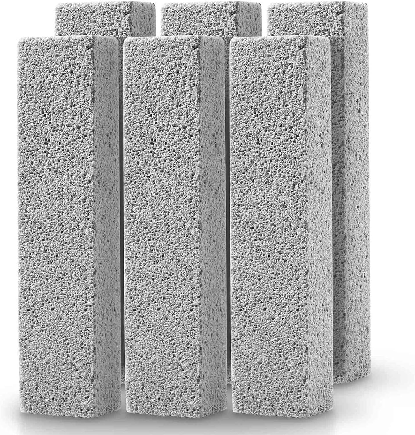 Premium Pumice Stone Toilet Bowl Cleaner, Remove Toilet Bowl Hard Water Rings, Calcium Buildup, Iron and Rust. Pumice Suitable for Cleaning Toilet,Washbasi,Bathtub, Kitchen Sink,BBQ Oven Grill,Grey