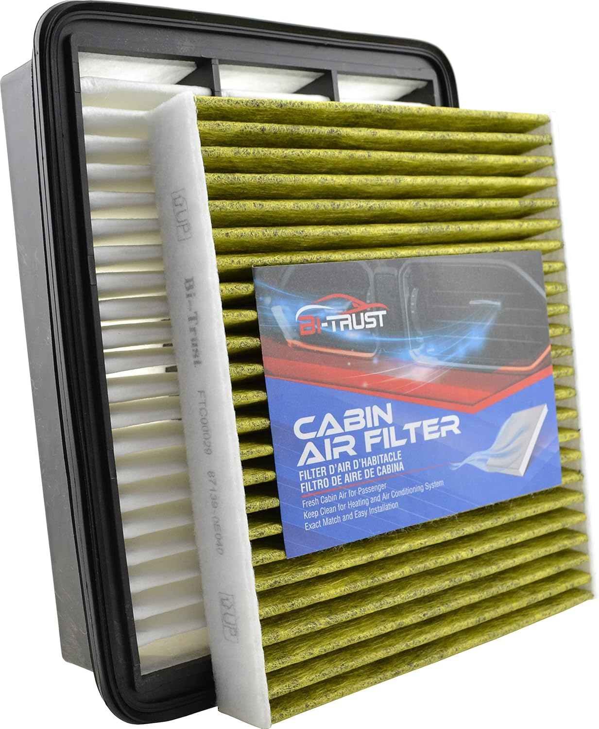 Engine Air Filter and Carbon Cabin Air Filter Combo Set Compatible with Mazda CX-9 2016-2022 L4 2.5L