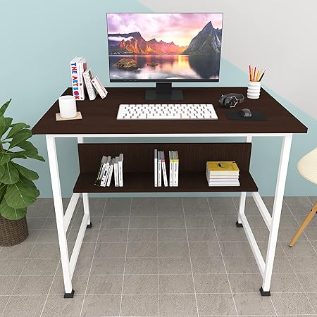 Nilkamal Leo Computer Trolley/Table (Black/Walnut) : Amazon.in: Home ...