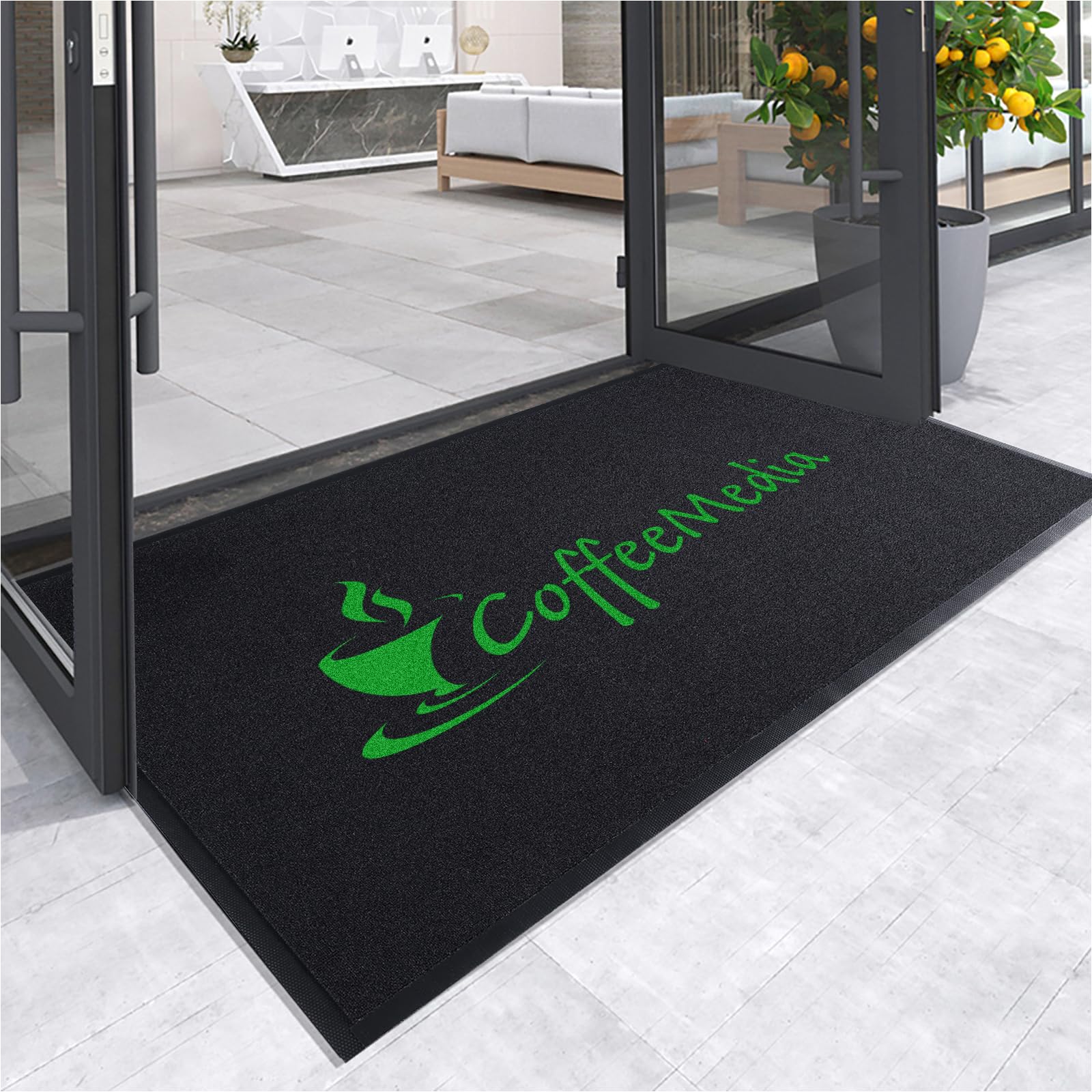TOMCUSTOMCustom Rugs with Logo Doormat Runner Personalized Commercial Area Carpet with Any Size Color Logo Shape Pattern Non Slip Rugs for Indoor Outdoor