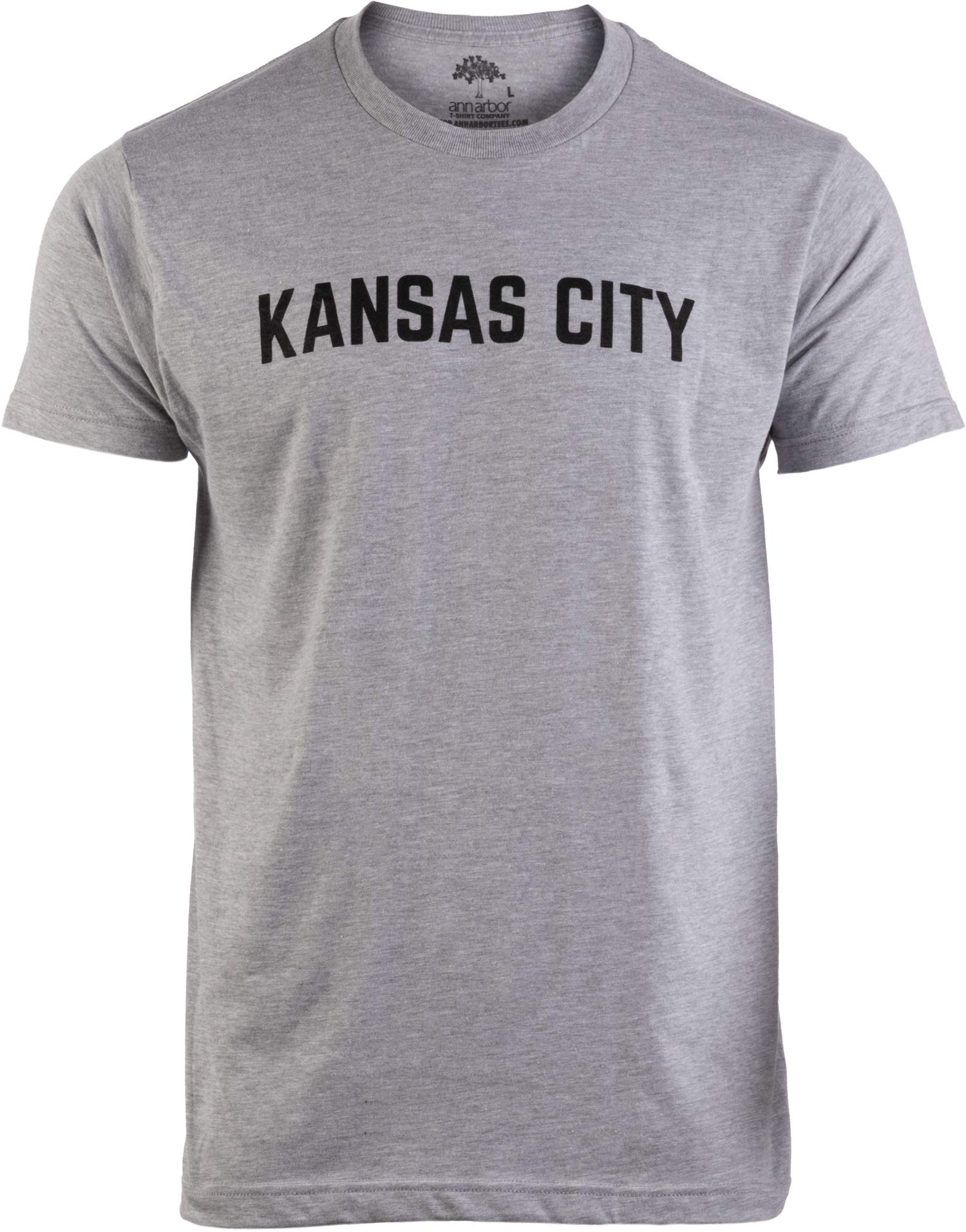 Ann Arbor T-shirt Co.Kansas City | Classic Retro City Grey Style Missouri MO KS River Men Women T-Shirt