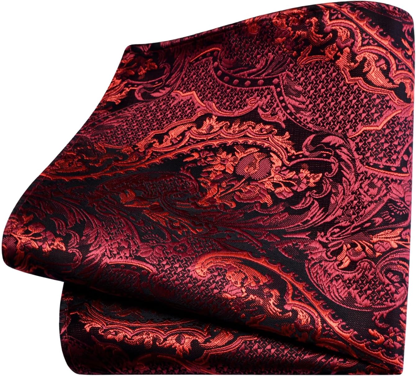 GUSLESON 8cm Paisley Tie Set for Men Necktie Lapel Pin Pocket Square Cufflinks Set for Men - Image 3