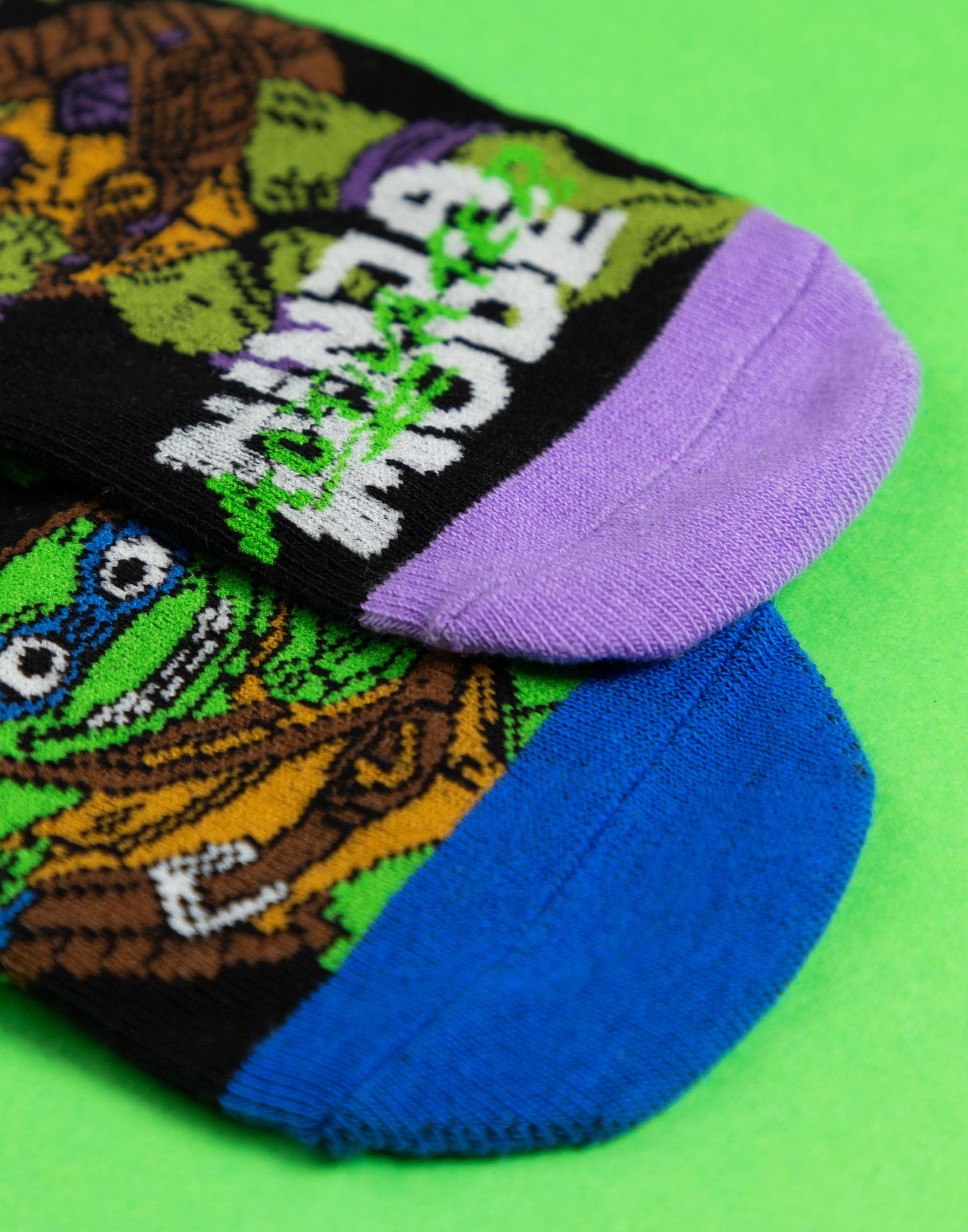 TEENAGE MUTANT NINJA Turtles Paquete de 5 calcetines para niños | Calzado con gráfico TMNT multicolor para niños | Paquete de calcetines cómodos Mutant Mayhem | Regalo de mercancía de serie