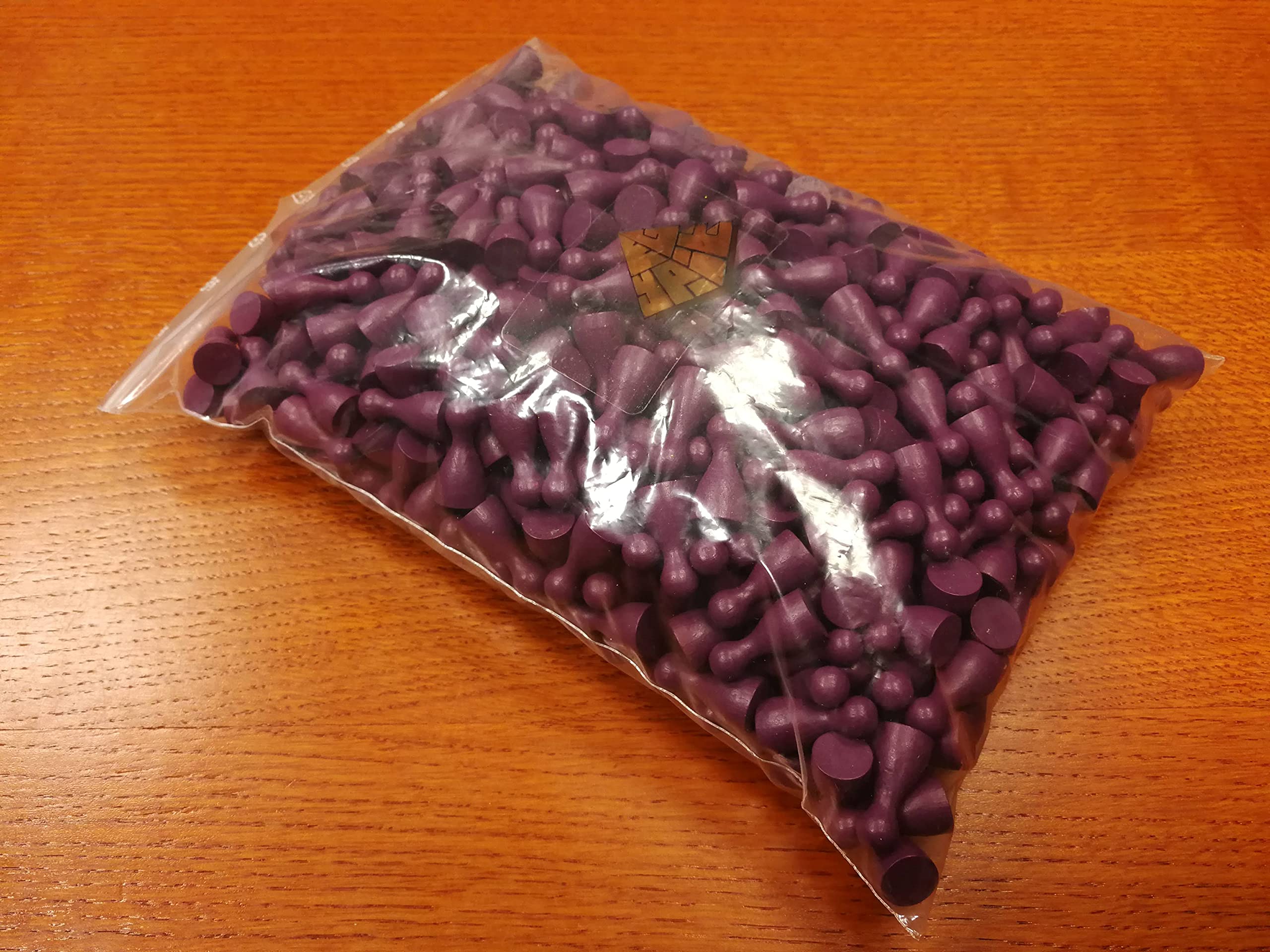 Pedina per gioco da tavolo in legno colorato (12x24) (VIOLA, 500)