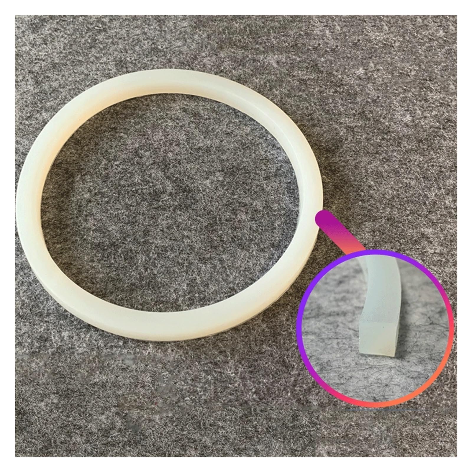 Junta de Sellado de Caucho de Silicona de Grado alimenticio VMQ Blanca de 6 mm de diámetro, 120-570 mm, for pozos de Registro, Tanques de presión, Arandelas de Sellado.(6x6mm 120mm)