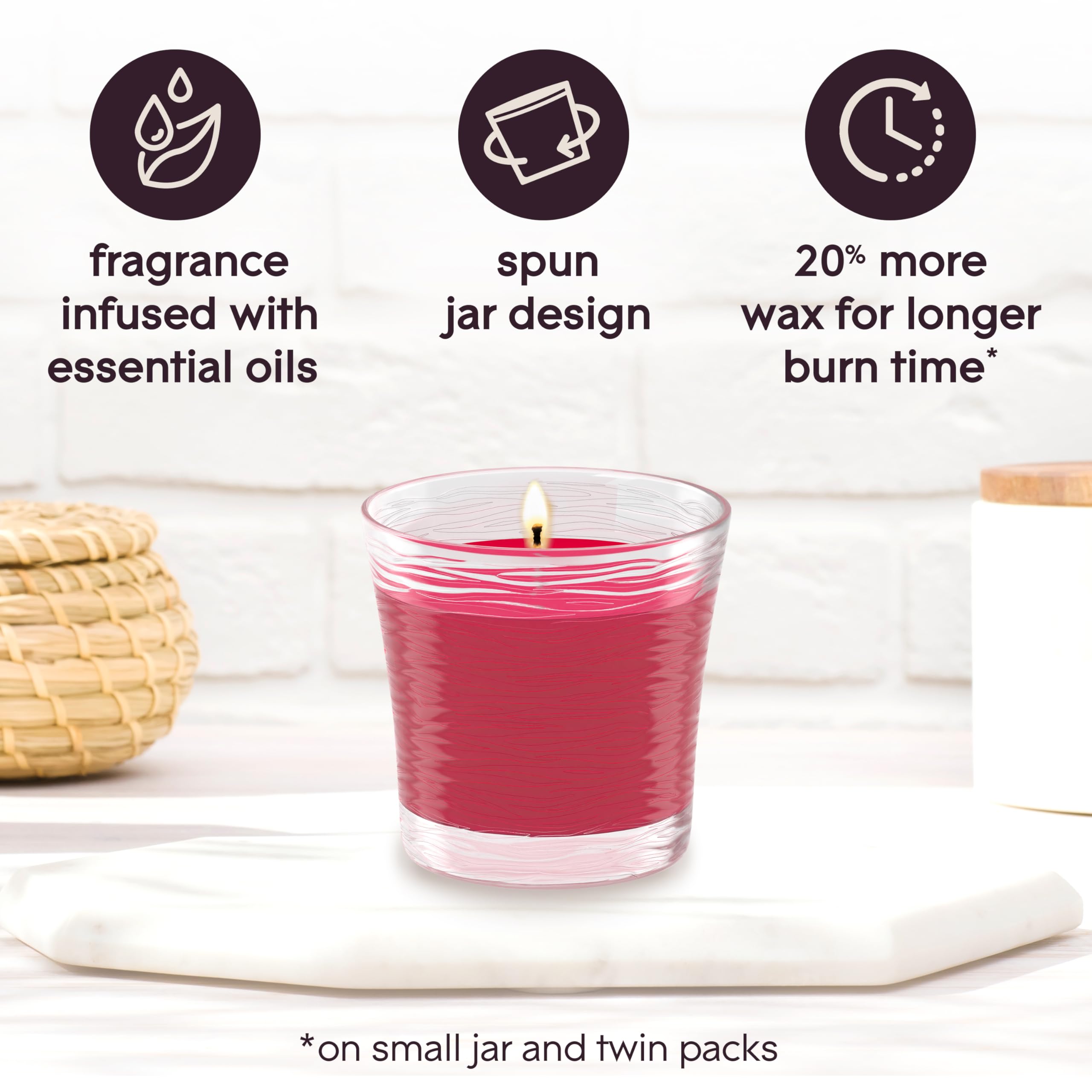 Glade Jar Candle Scented Candle Infused With Essential Oils Up To 29