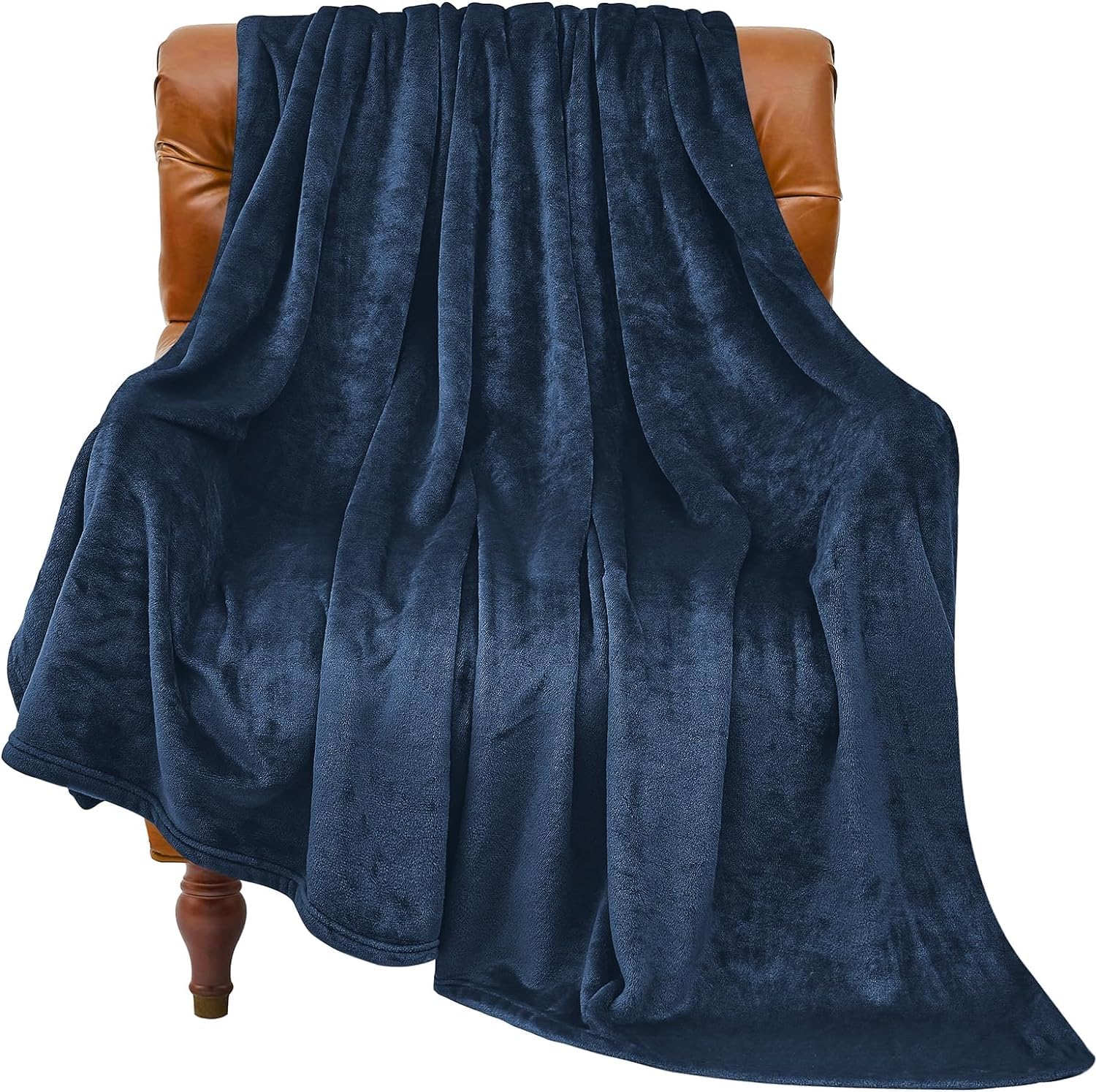 BEDELITE Fleece Blanket Soft Plush Throw for Couch Navy 50"x70" | Ultra Soft Fleece, Plush Microfiber, Lightweight Warmth, All Season Comfort, Fade Resistant, Machine Washable, Couch Sofa Bed