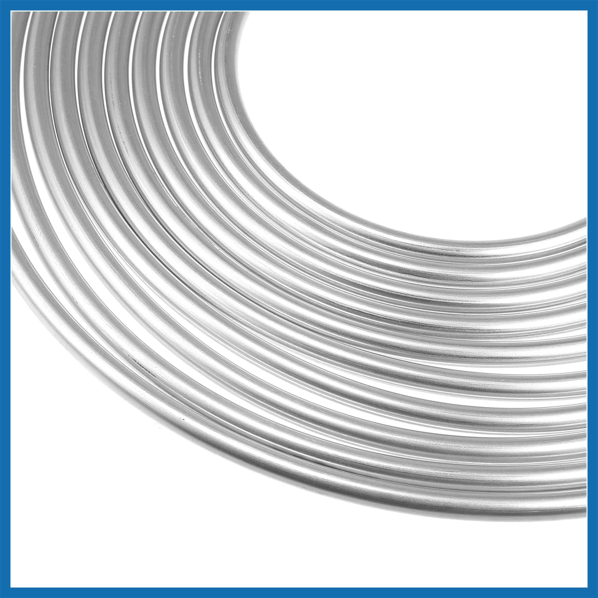 A ABSOPRO 5/16" Auto Freno Linea Tubo 25ft Tubo Bobina per Veicolo Argento Tono Sostituzione dell'articolo