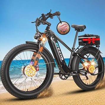 9000W Peak Ebike,52V 30Ah Dual Motor Adult Electric Bike, Removable Built-in LG Cells Battery UP to 100Miles Max 50MPH 26 * 4.0 Fat Tires Off Road Ebike for Sand Mountain