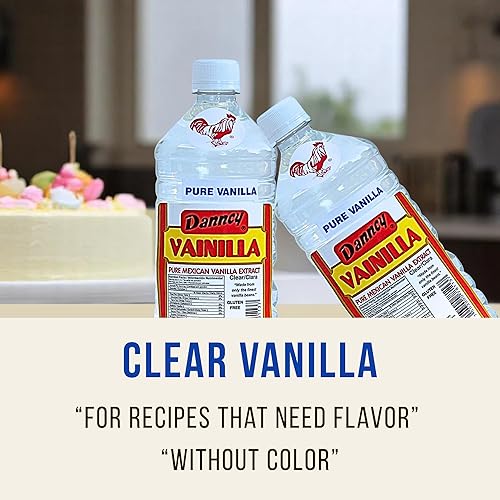 Miniatura 4 de Extracto de vainilla pura Danncy de México, transparente, 2 botellas de 33 oz cada una, botella de plástico, lote sellado