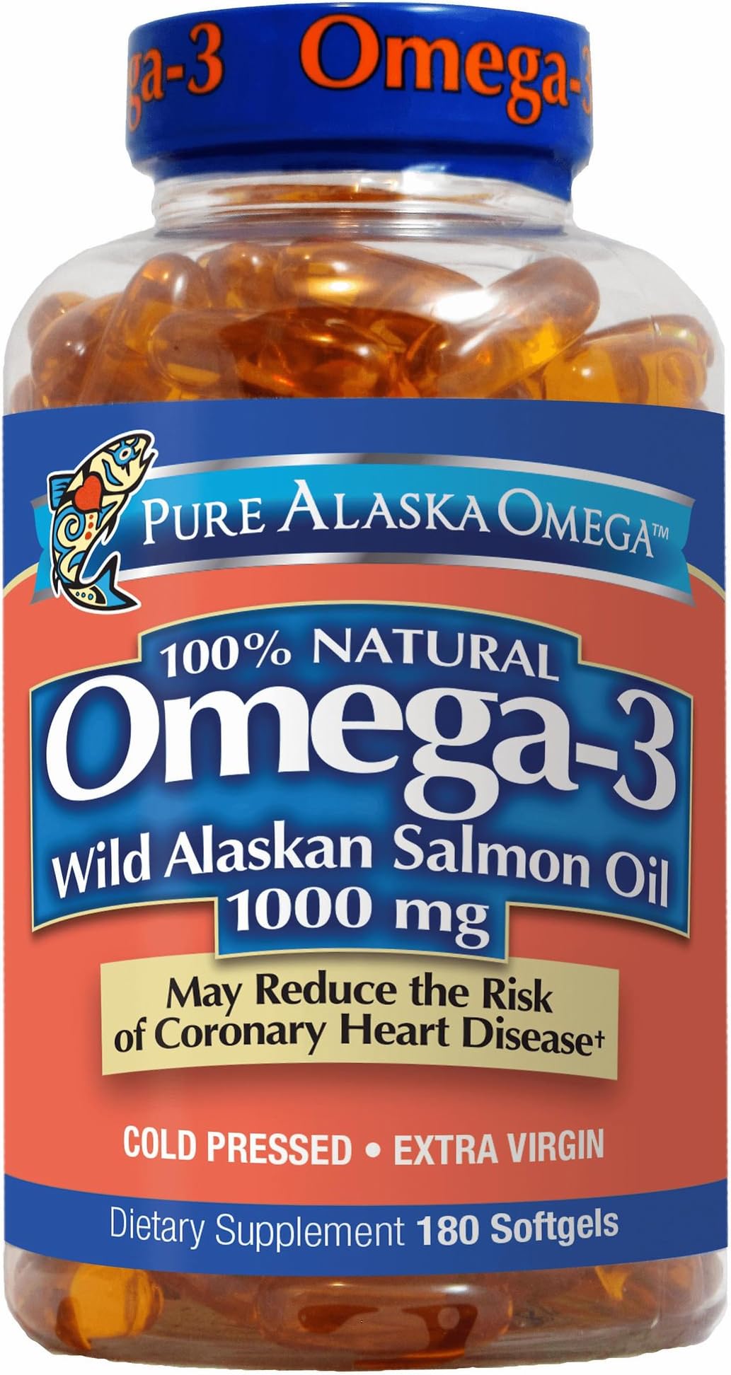 Trident Alaskan Salmon Oil, 1000mg, 180 ct. (Pack of 2) Health & Household