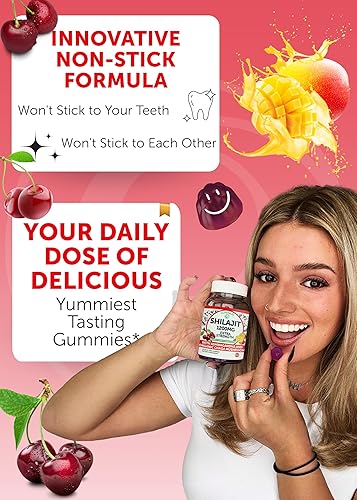 Miniatura 3 de Lunakai Paquete de gomitas de alta potencia Shilajit y vitamina C fabricadas en Estados Unidos, energía y apoyo inmunológico, sin OMG y deliciosas