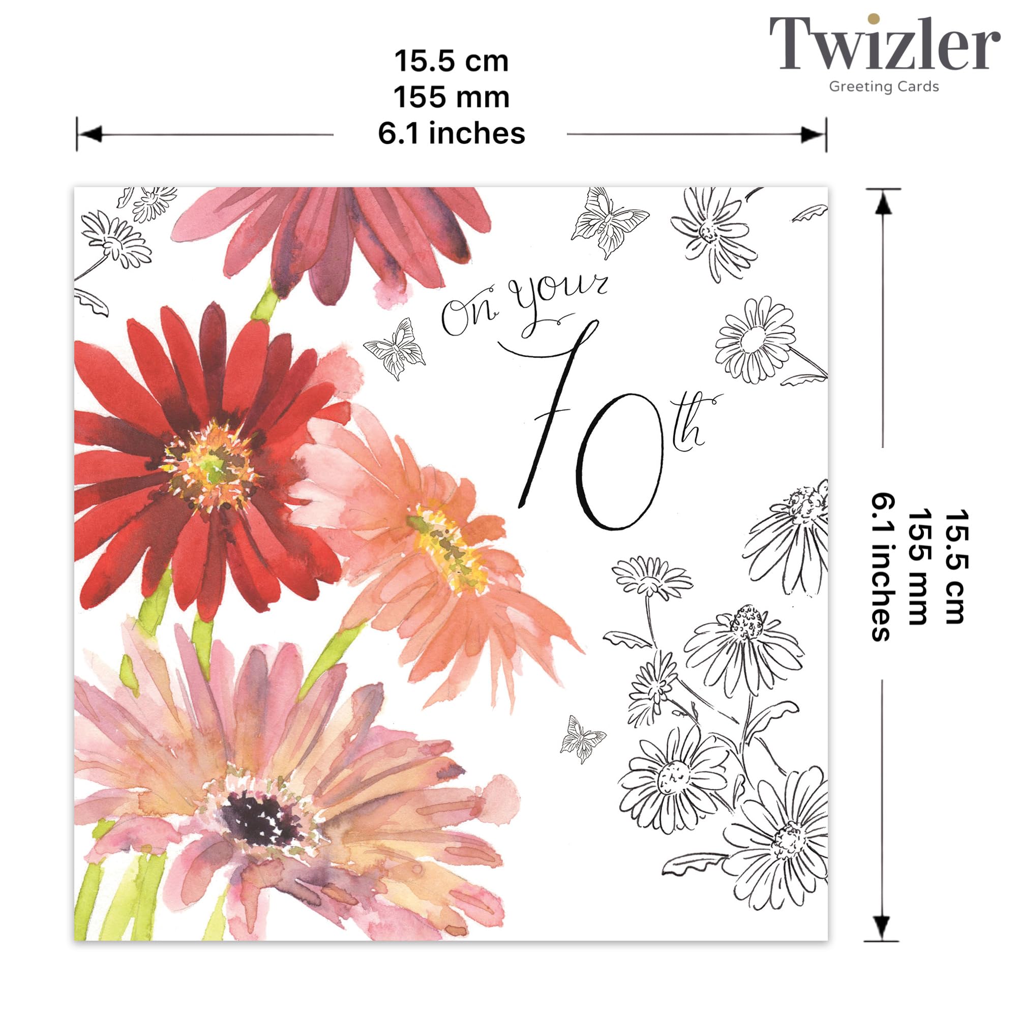 Twizler Geburtstagskarte Für Ihn Mit Silberfolie & Aquarell-Look – Musik-Motiv, Elegant & Persönlich