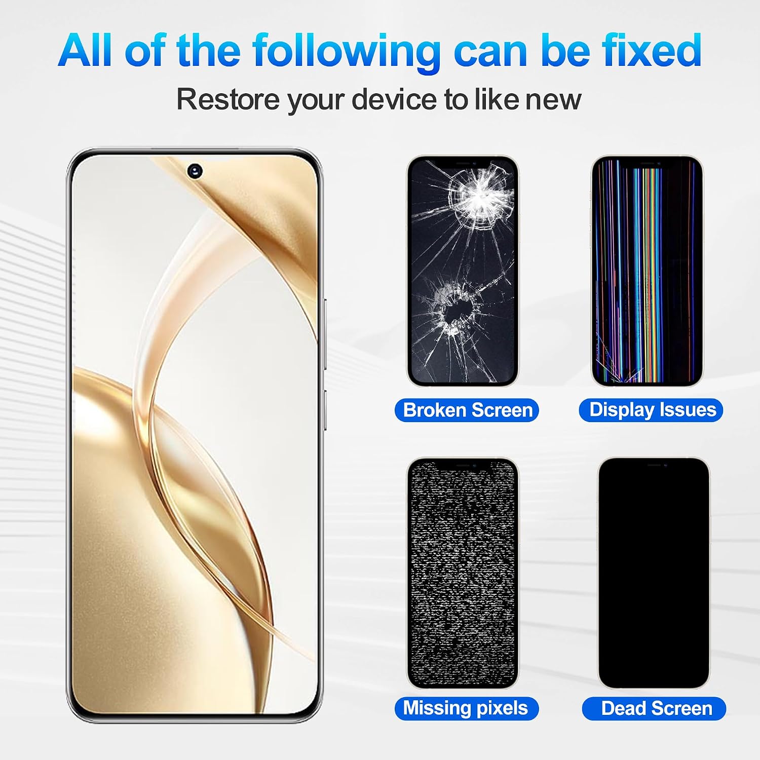 OLED Display Compatible with Honor 200 ELI-AN00, ELI-NX9 LCD Display Touchscreen Digitizer Assembly 6.7 inch with Repair Toolkit,Support Fingerprint Function