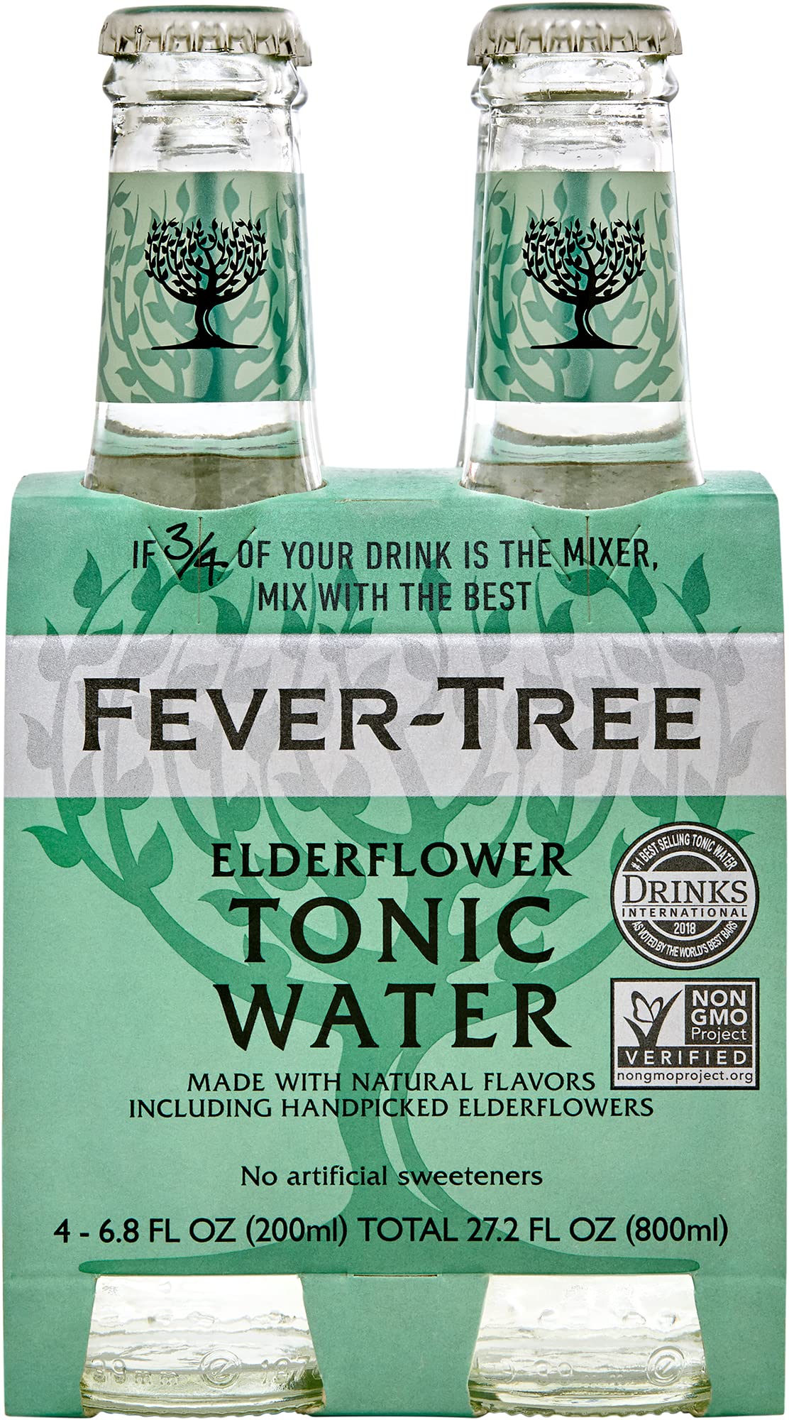 Buy FeverTree Handpicked Tonic Water Glass Bottles, Elderflower, 27.2
