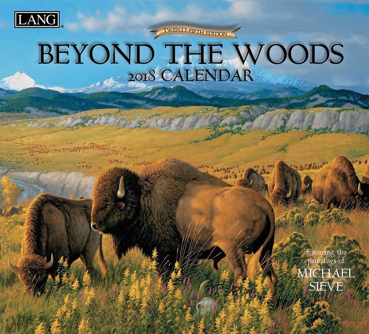 LANG - 2018 Wall Calendar -"Beyond The Woods", Artwork by Michael Sieve - 12 Month - Open Size, 13 3/8" X 24"