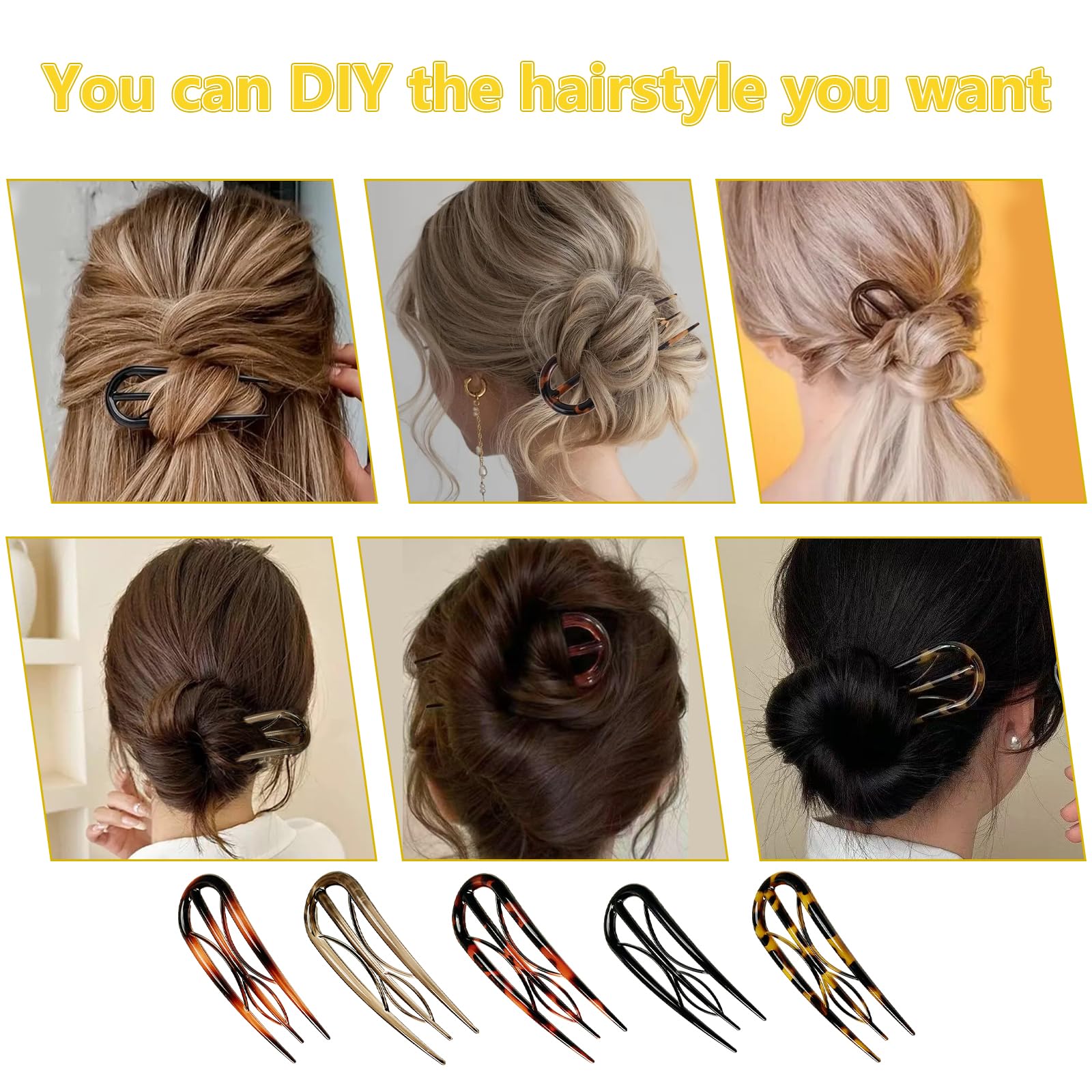ShiningUU 5 Pcs French Hair Pins - Image 4