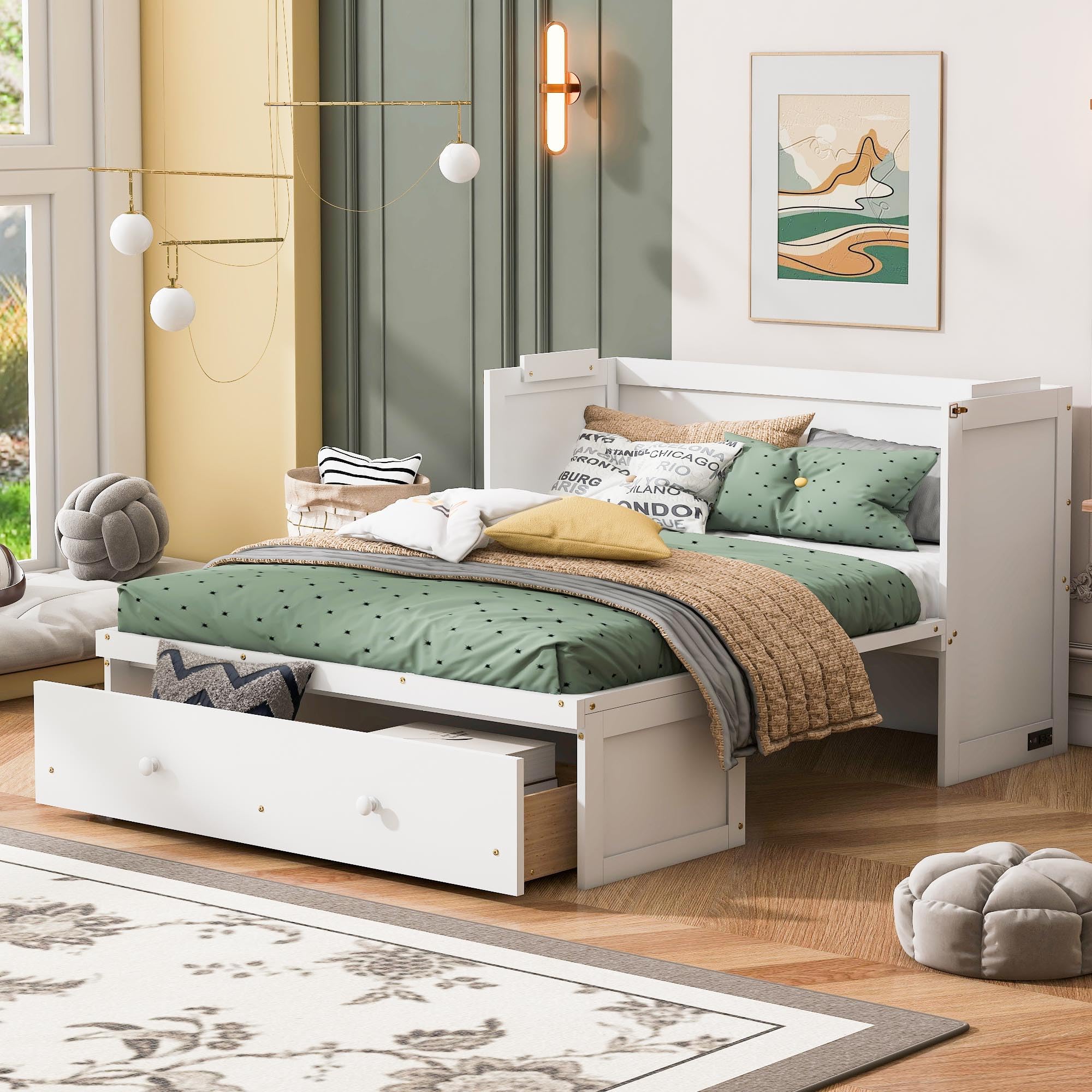 ベッドフレーム New Bed matress double size Amazon.com: Merax Modern Upholstered Platform Bed Frame with USB