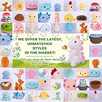 Vista 71 de Crochetta Kit de ganchillo para principiantes, kit de animales de ganchillo Amigurumi con tutoriales en video paso a paso, paquete de inicio